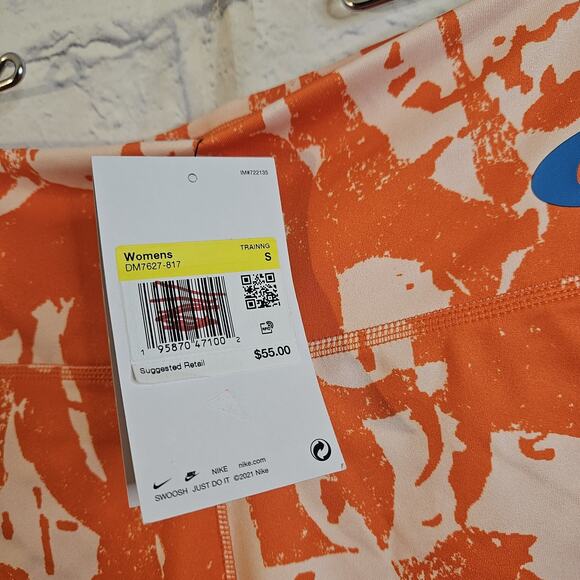 Nike Women's One Luxe Icon Clash Mid-Rise Training Bike Shorts - NWT Size S - Picture 3 of 6